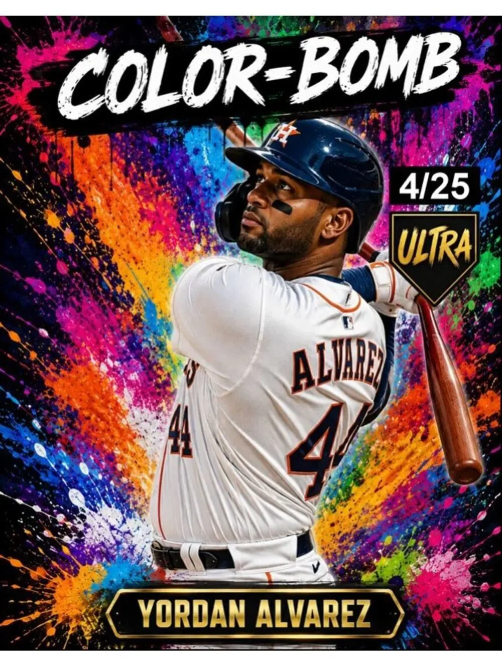 3841 Yordan Alveraz  Color-Bomb Custom 8X10 Print - Limited Edition /25